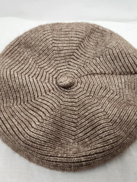 Womens Beret Acrylic Knit French Style Beanie Winter Fashion Warm Thickened Lini - Picture 5 of 7